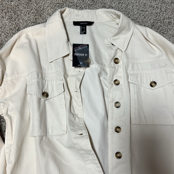 Cream Button-Up Jacket - Picture 2 of 2